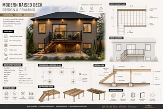 design architectural presentation deck with drawings and renders