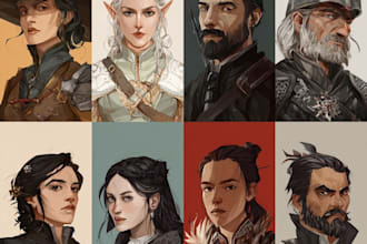 design custom dnd party portraits and group art