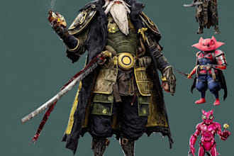 create unique character concept art for games and stories