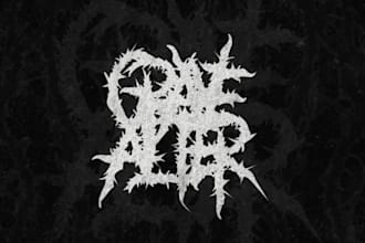 design dark death metal typography logo