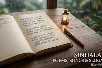 write beautiful sinhala poems ,songs and slogans