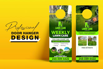 create  professional door hanger and rack card for your business