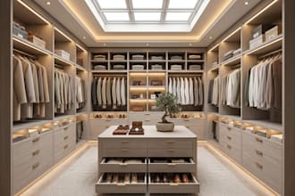 design custom walk in closet and wardrobe storage