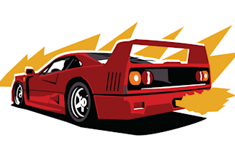 custom automotive poster illustration