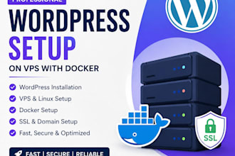 setup wordpress website on vps with docker and linux server