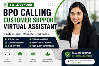 do bpo calling, customer support and virtual assistant work