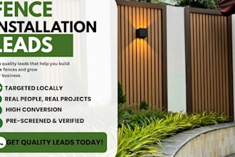 create exclusive fence installation leads and fence repairs via facebook ads