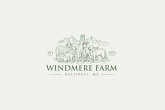 design farmstead airbnb agrotourism logo