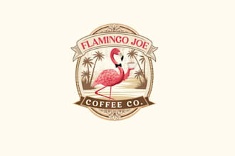 design flamingo joe coffee company logo