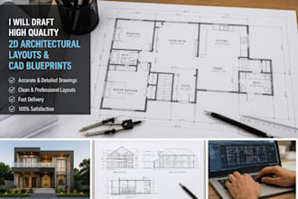 create professional 2d autocad floor plans