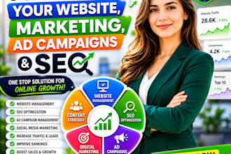 manage your website, marketing, ad campaigns, and SEO