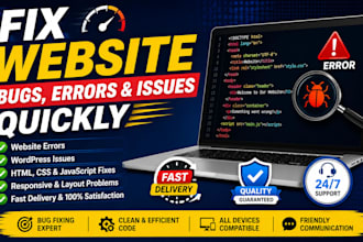 fix website bugs, errors, and performance issues fast