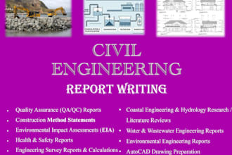 do professional civil engineering reports and projects