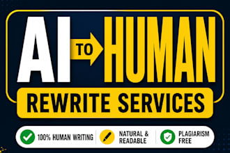 humanize and rewrite ai content professionally
