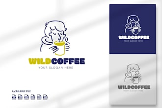create simple and modern monoline logo design