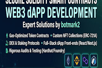 develop secure solidity smart contracts and web3 dapps