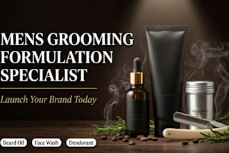 create professional mens grooming product formulation
