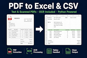 convert your PDF to excel or CSV using python and ocr