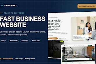 customize a fast nextjs business website