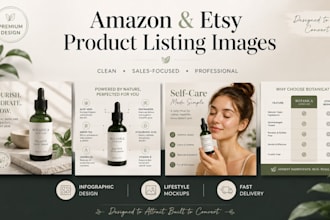 design amazon or etsy product listing images
