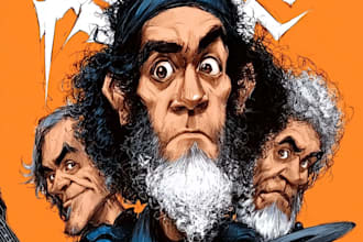 draw anime portraits and creative caricatures from photo