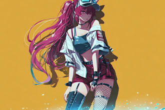 draw anime fan art character with detailed shading