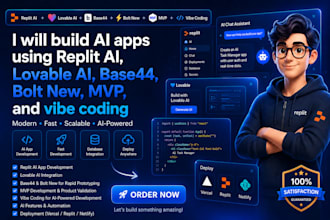 ai apps using replit ai, lovable ai, base44, bolt new, mvp, and vibe coding