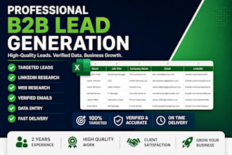 do b2b lead generation, web research and data entry