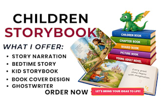 ghostwrite childrens story book, kid bedtime stories, kid book cover design