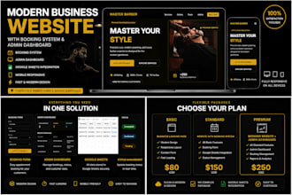 build a modern business website with booking system