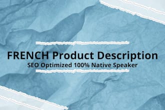 write your e commerce product descriptions in perfect french