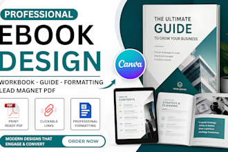 design canva ebooks, workbooks, lead magnets, and editable in canva