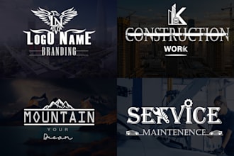 do modern minimalist business logo with branding kit and brand identity