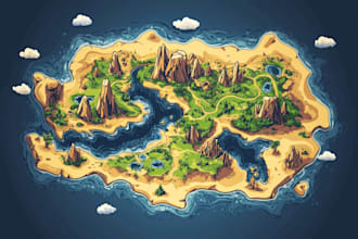 make unique hand drawn map vector illustration