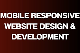 design a responsive website for you