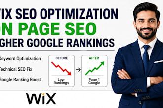 do wix SEO optimization and on page for higher google ranking
