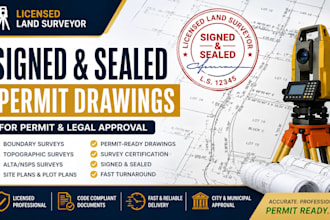 provide signed and sealed survey plans for city permits
