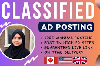 do professional classified ad posting on high PR sites