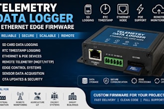 develop telemetry data logger ethernet poe edge firmware sd rtc mqtt