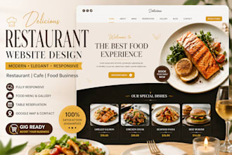 design a luxury bakery, cafe and restaurant website