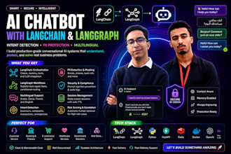 develop an ai chatbot with langchain langgraph intent detection and pii protect