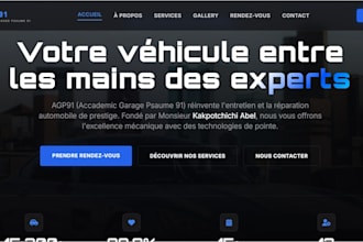 create a modern and professional automotive garage website