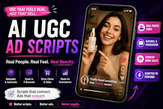 write ai ugc ad scripts for ecommerce brands