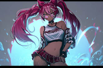 draw anime fan art for vtuber and stream avatar