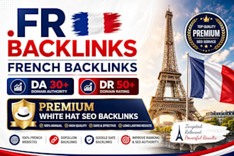 create 1000 high quality fr french backlinks for google SEO
