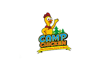 design camp chicken fun summer camp logo