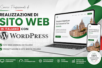 build italian wordpress website, italian business website,italian website design