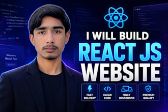 build modern react js frontend website