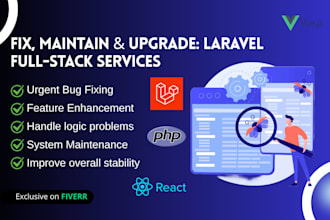 fix php laravel bugs and upgrade php laravel website