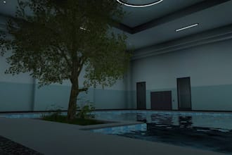 build realistic roblox environment, interior, city map, roblox scp environment